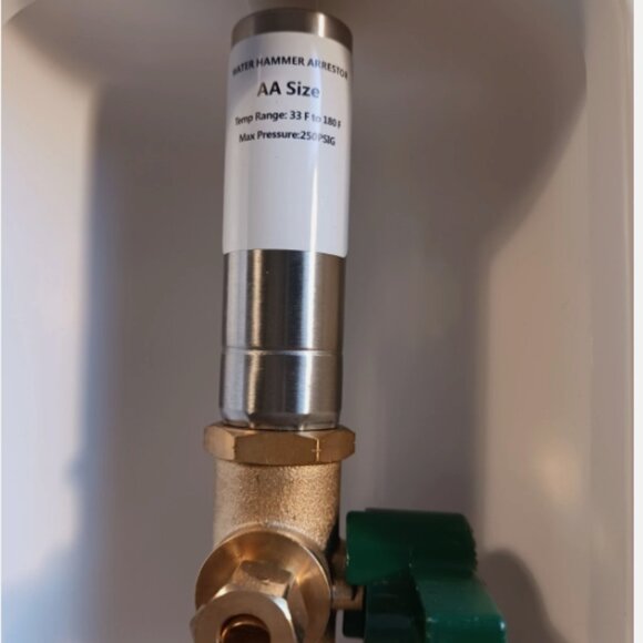 AA Size Water Hammer Arrestor – Lead Free, 250 PSI Max, 33°F–180°F – New - Picture 4 of 4